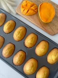 Eggless Mango Madeleines