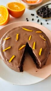 Eggless Oats, Chocolate & Orange Cake
