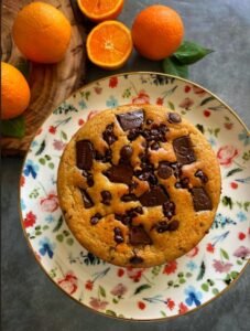 Eggless Orange and Dark Chocolate Cake